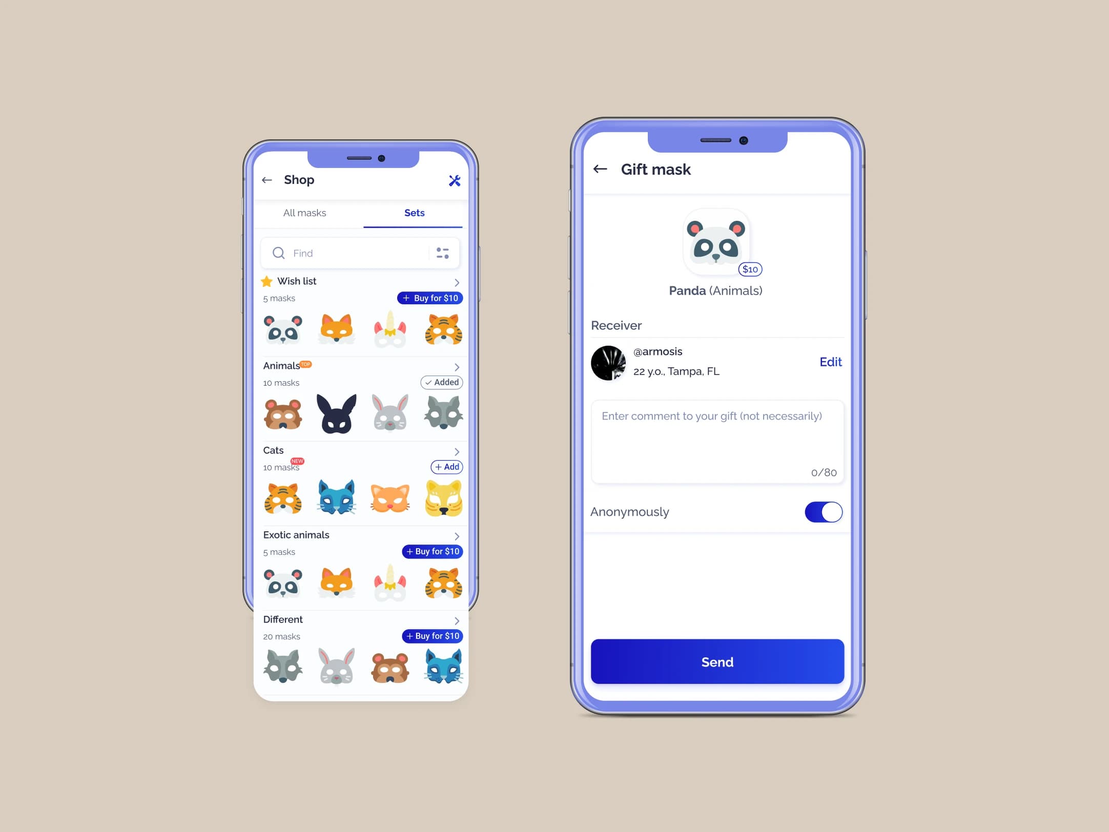 Digital Shop interface