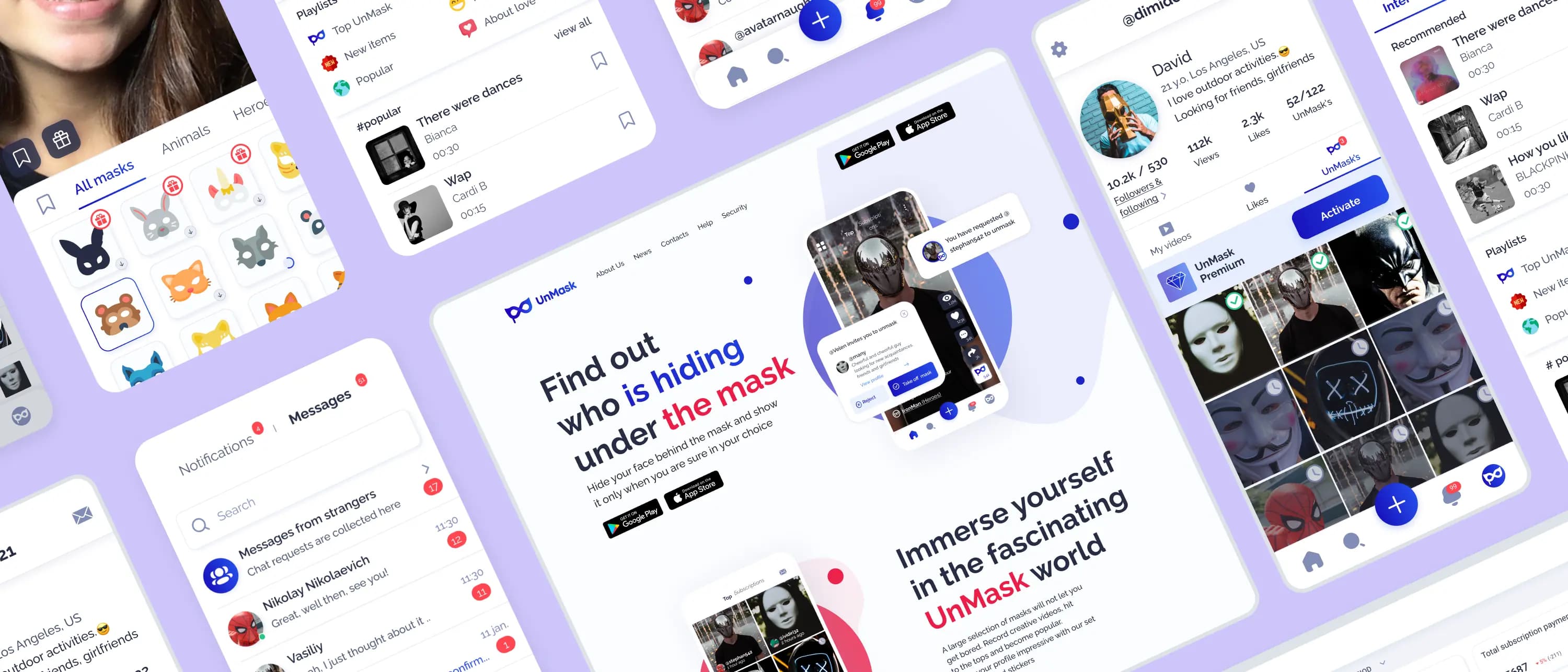 MaskSpace — AR-driven social network with interactive masks and smart feed