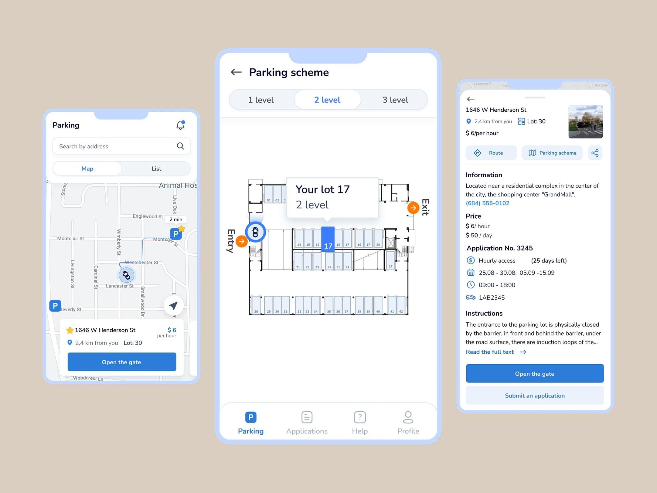 Driver App interface