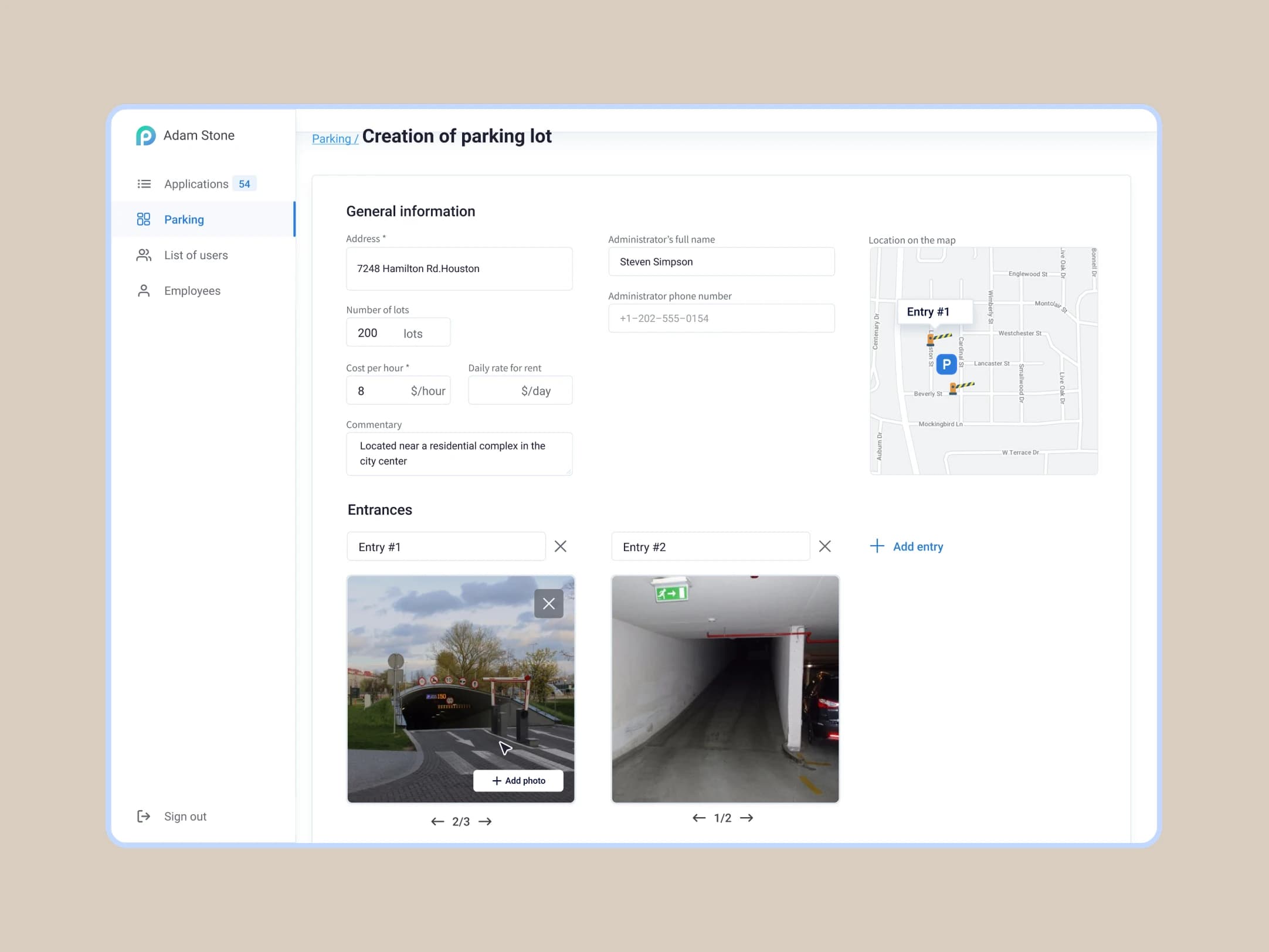 Reservation Engine interface