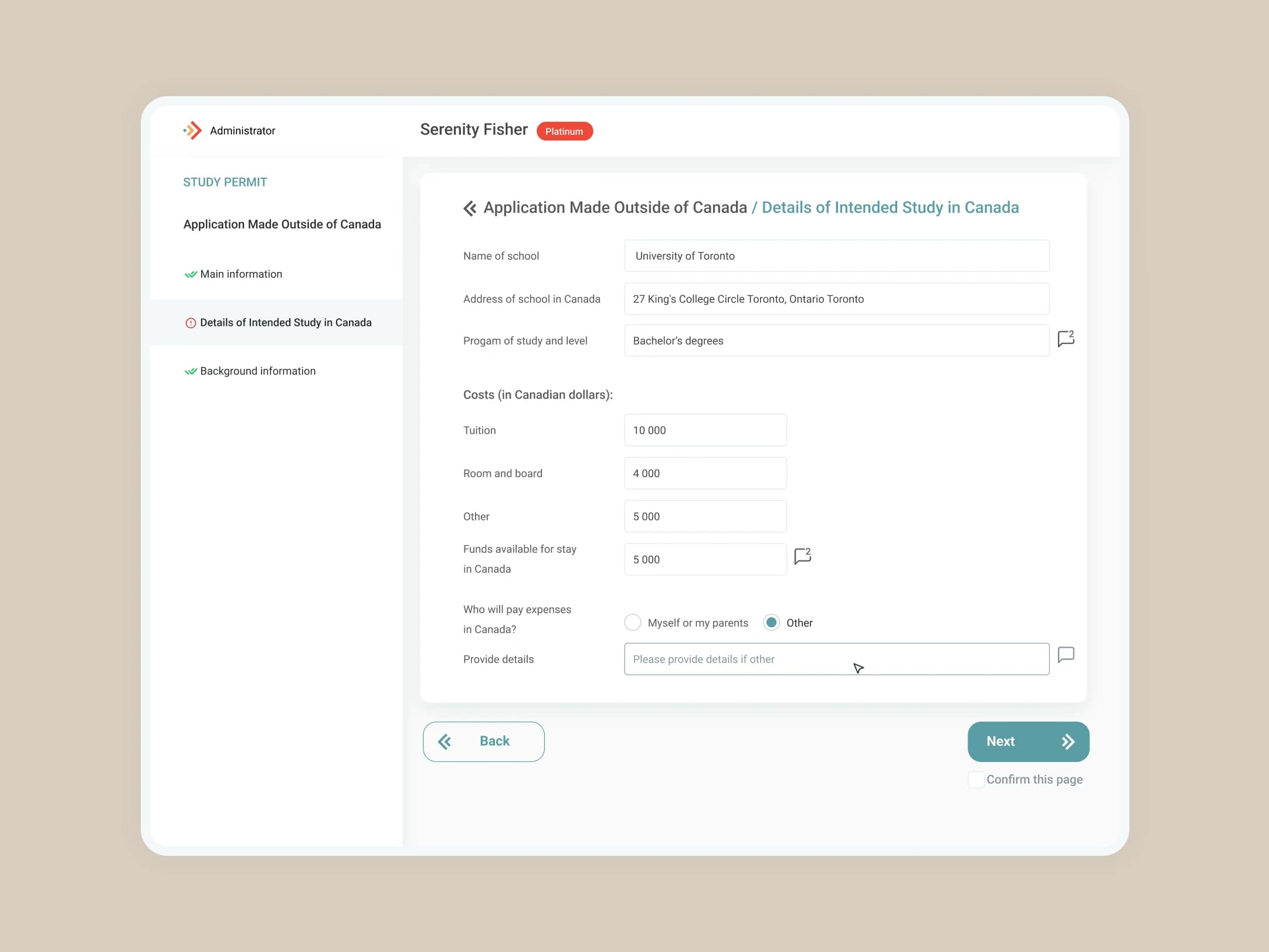 Lawyer Review interface