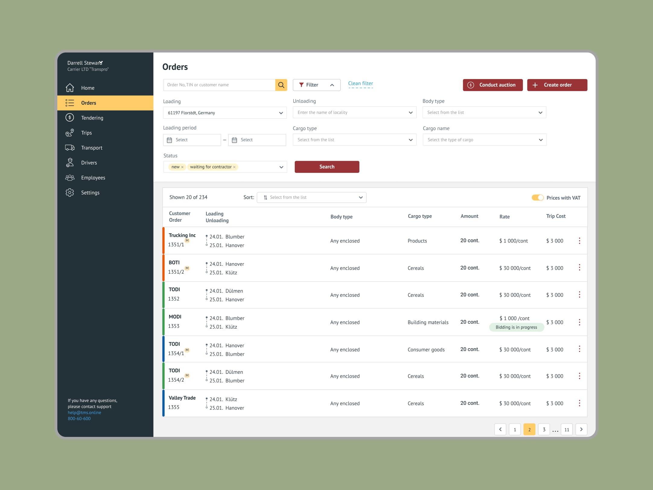 Automated Trading interface