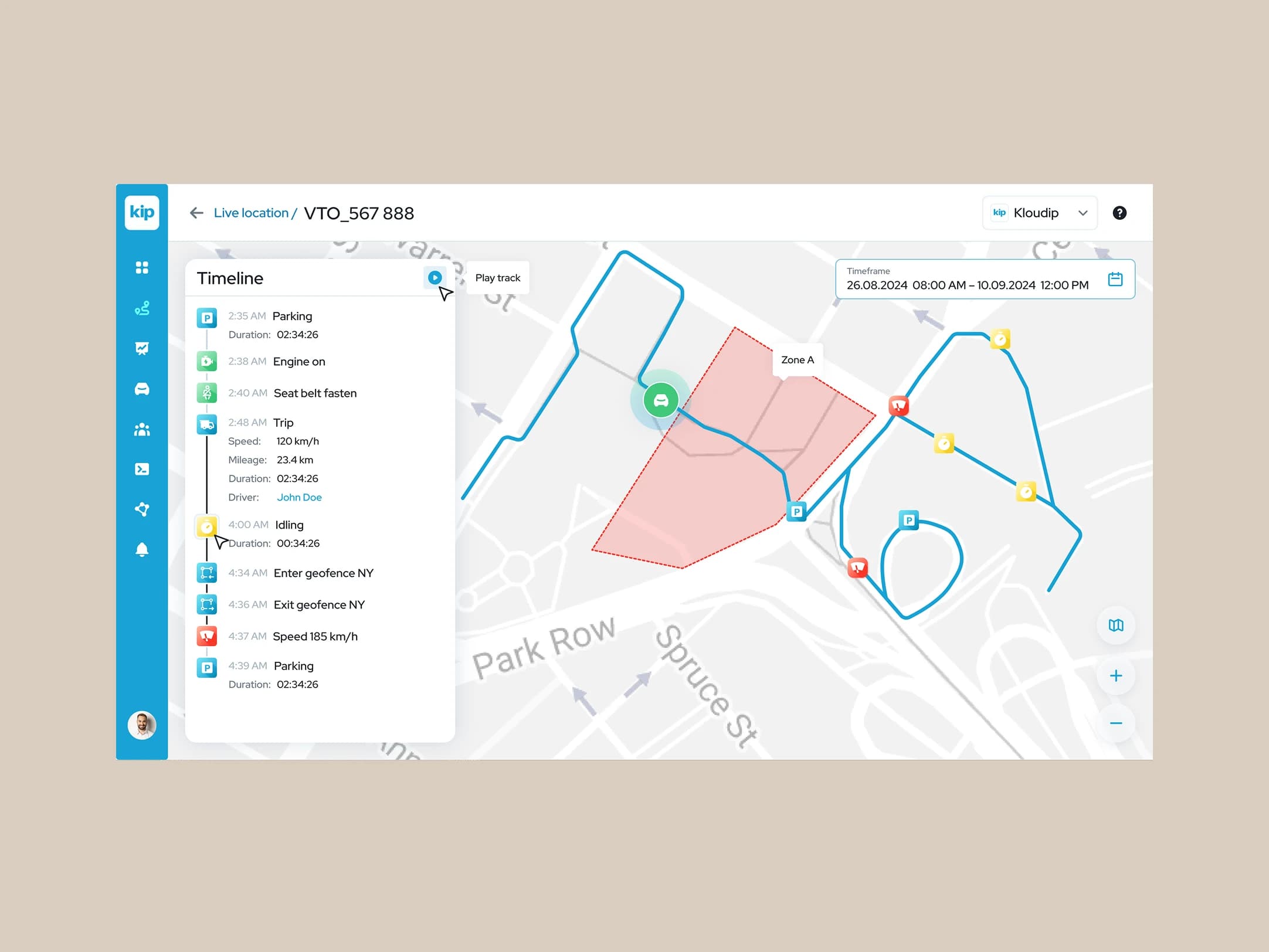 Driver Analytics interface