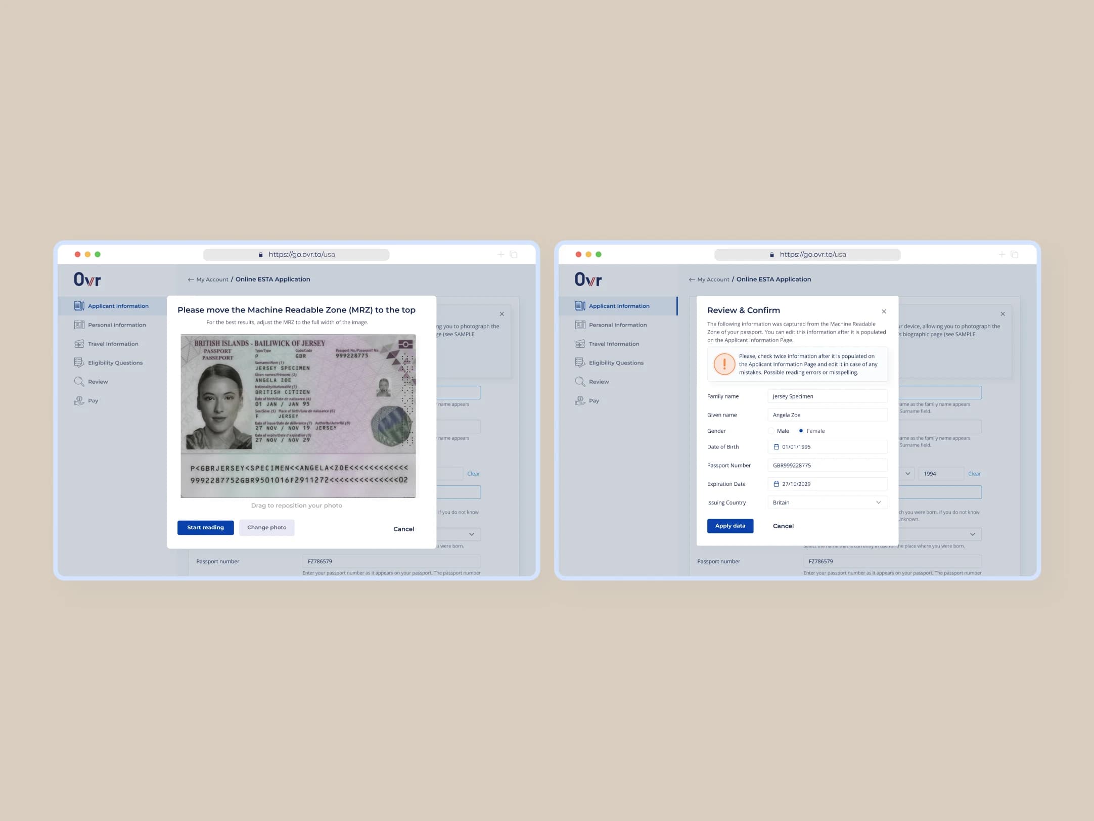 Digital Paperwork interface